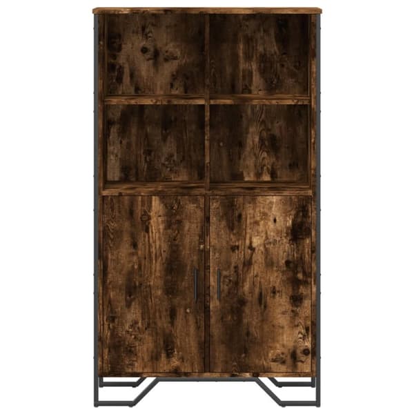 vidaXL Högskåp rökfärgad ek 79,5x35,5x137,5 cm konstruerat trä