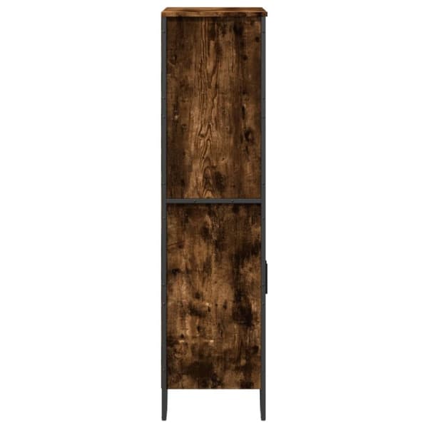 vidaXL Högskåp rökfärgad ek 79,5x35,5x137,5 cm konstruerat trä