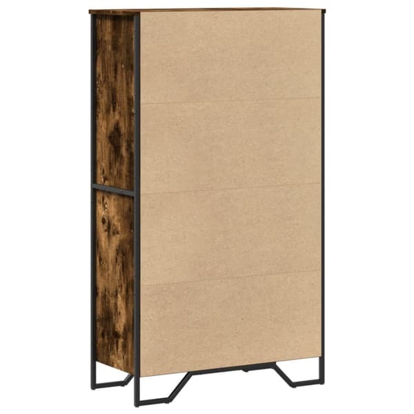 vidaXL Högskåp rökfärgad ek 79,5x35,5x137,5 cm konstruerat trä