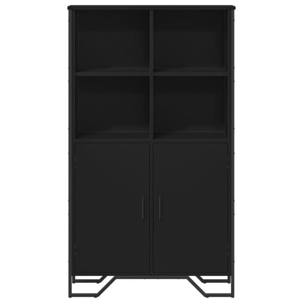 vidaXL skab 79,5x35,5x137,5 cm konstrueret træ sort