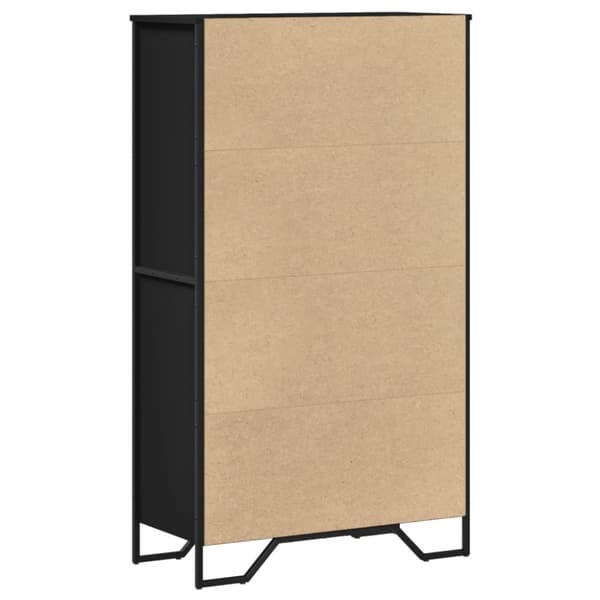 vidaXL skab 79,5x35,5x137,5 cm konstrueret træ sort