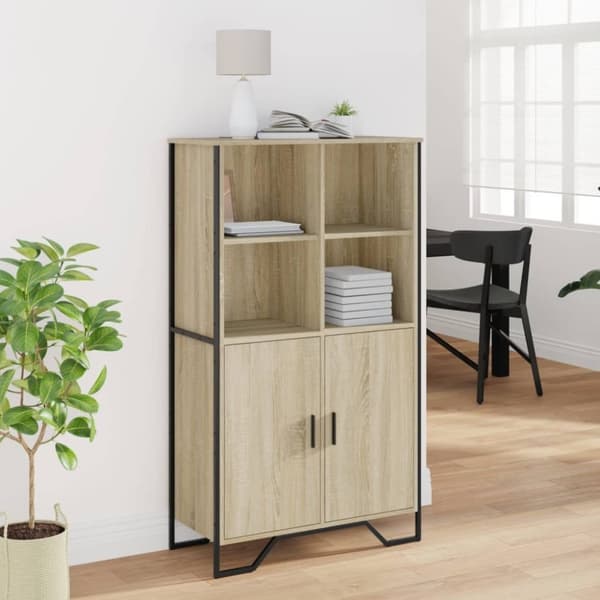vidaXL Högskåp sonoma-ek 79,5x35,5x137,5 cm konstruerat trä