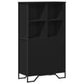 Miniatyrbilde 3 av 11: vidaXL Highboard svart 79,5x35,5x137,5 cm konstruert tre