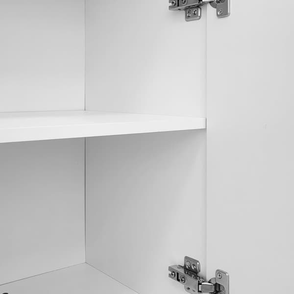 Modern Skænk - 4 U-formede låger med hylder - Sort