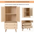Pikkukuva 4 / 8: Highboard - 2 ovea ja 2 laatikkoa - maalaistyyli - luonnollinen