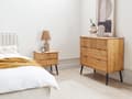 Miniatyrbilde 2 av 10: Kommode i Lyst Tre Furu med 4 Skuffer Moderne Design Soverom Stue
