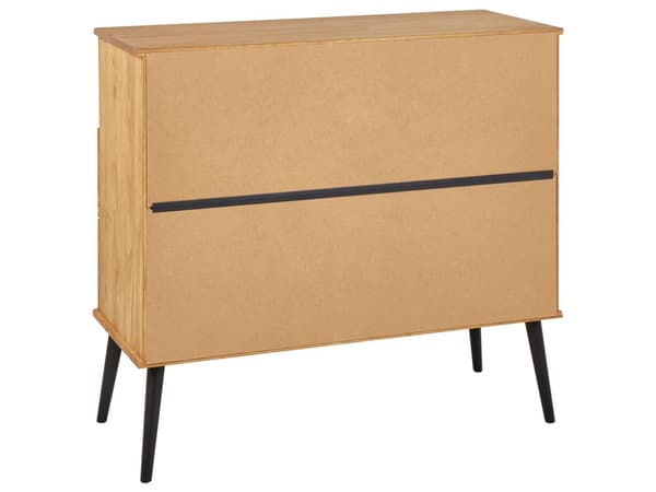 Byrå Ljust Trä Tall Trä 4 Lådor Modern Design Sovrum Vardagsrum