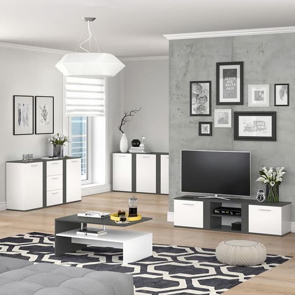Vicco Novelli byrå, antracit, 155 x 80 cm med dörrar