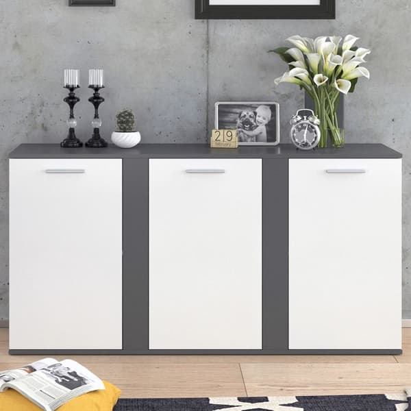 Vicco Novelli byrå, antracit, 155 x 80 cm med dörrar