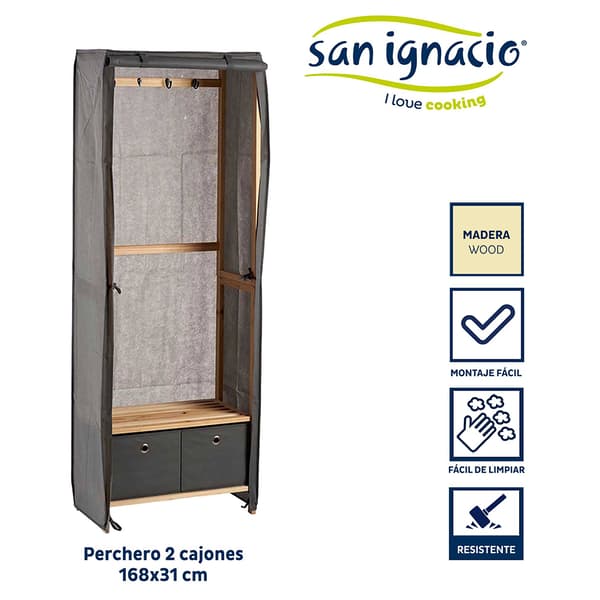 San Ignacio San Ignacio X Kipit 168x31 Cm Eteisen Naulakko 2 Hyllyllä