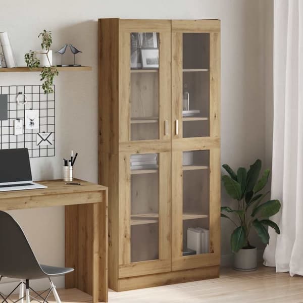 vidaXL Högskåp artisan ek 82,5x30,5x185 cm konstruerat trä