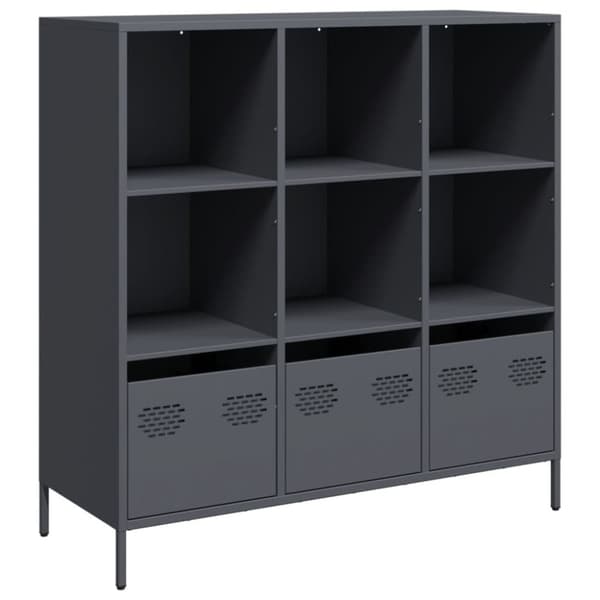 vidaXL Highboard antrasitt 101,5x39x103,5 cm stål