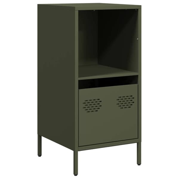 vidaXL skab 35x39x73,5 cm koldvalset stål olivengrøn