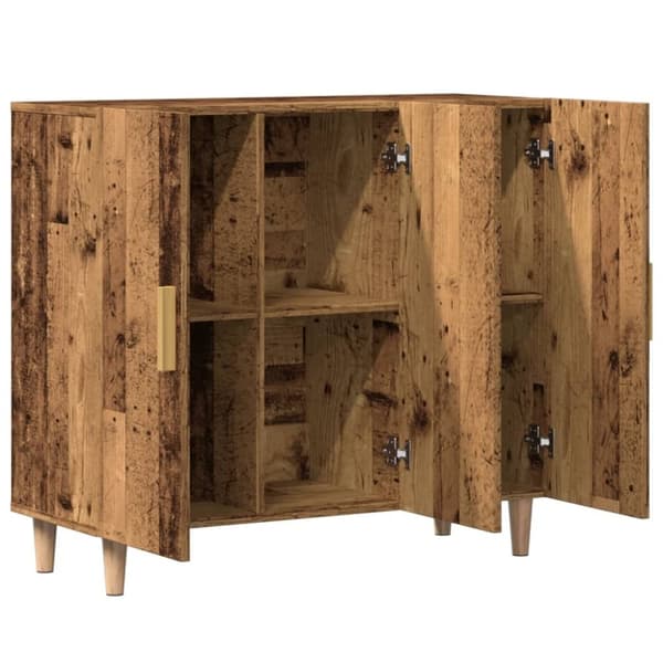 vidaXL Skänk gammalt trä 90x34x80 cm konstruerat trä