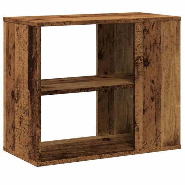 vidaXL sideskab 60x30x50 cm konstrueret træ antikt træ