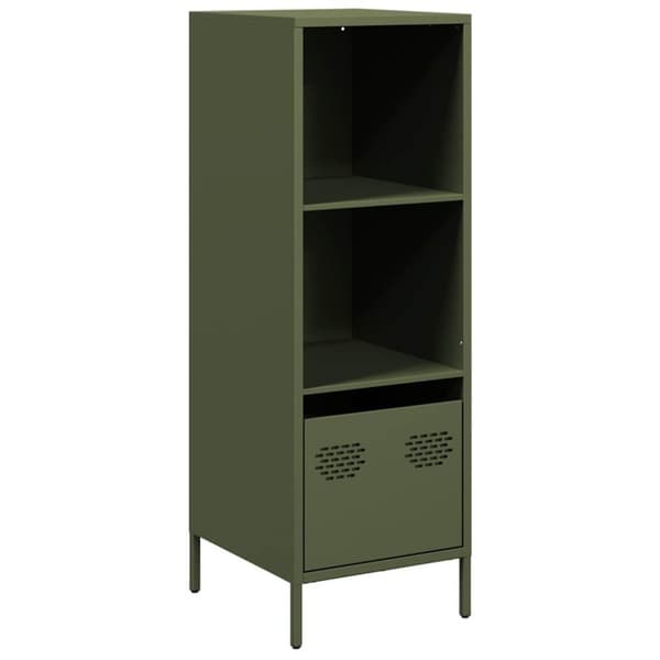 vidaXL skab 35x39x103,5 cm stål olivengrøn
