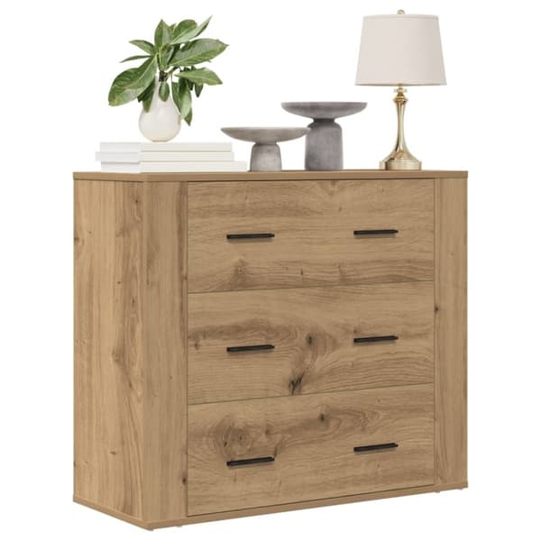 vidaXL skænk 80x33x70 cm konstrueret træ kunsteg