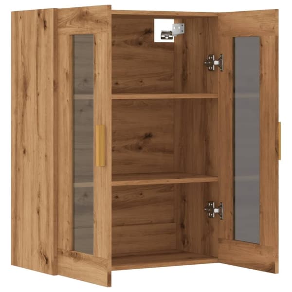 vidaXL Hengende veggskap artisan eik 69,5x34x90 cm