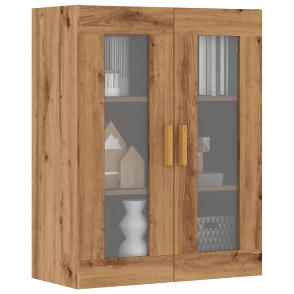 vidaXL Hengende veggskap artisan eik 69,5x34x90 cm