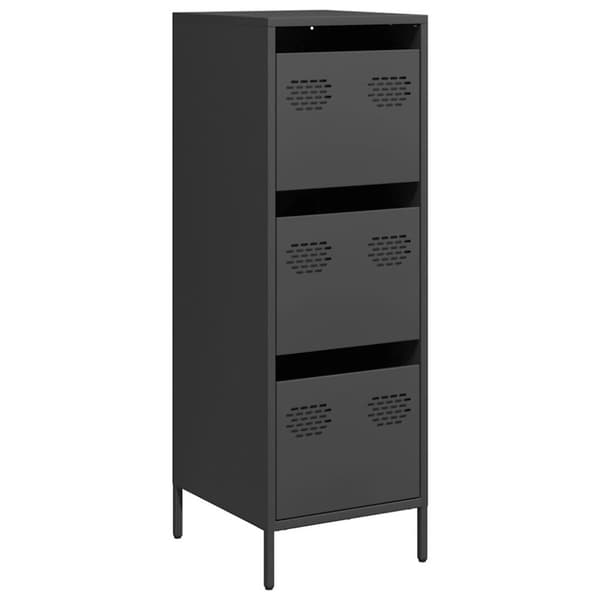 vidaXL Highboard svart 39x35x103,5 cm stål