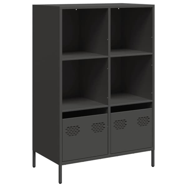 vidaXL skab 68x39x103,5 cm stål sort