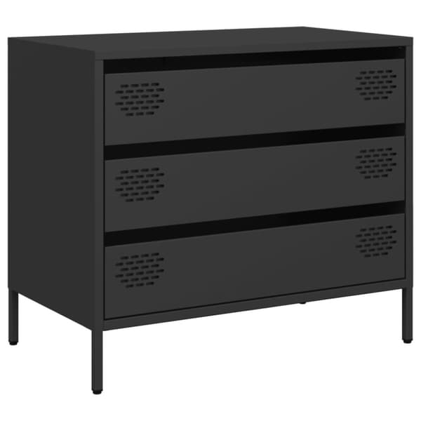 vidaXL skænk 68x39x58,5 cm koldvalset stål sort
