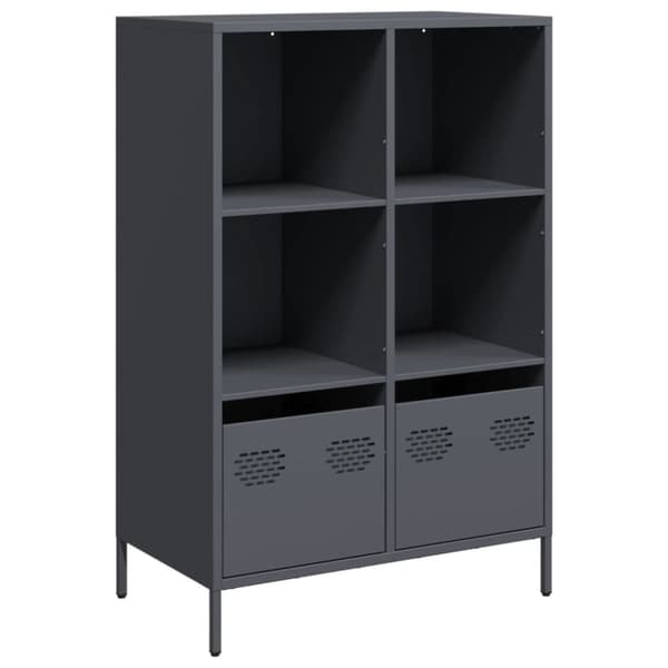 vidaXL Högskåp antracit 68x39x103,5 cm stål