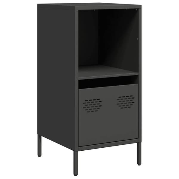 vidaXL skænk 35x39x73,5 cm koldvalset stål sort