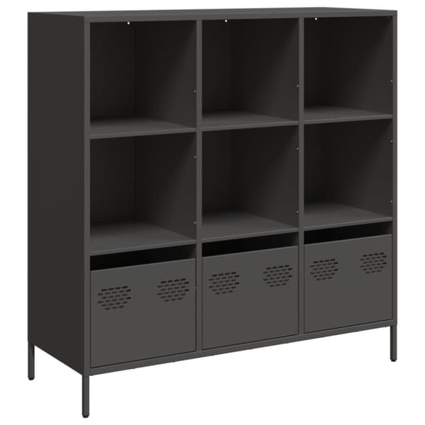 vidaXL højskab 101,5x39x103,5 cm stål sort