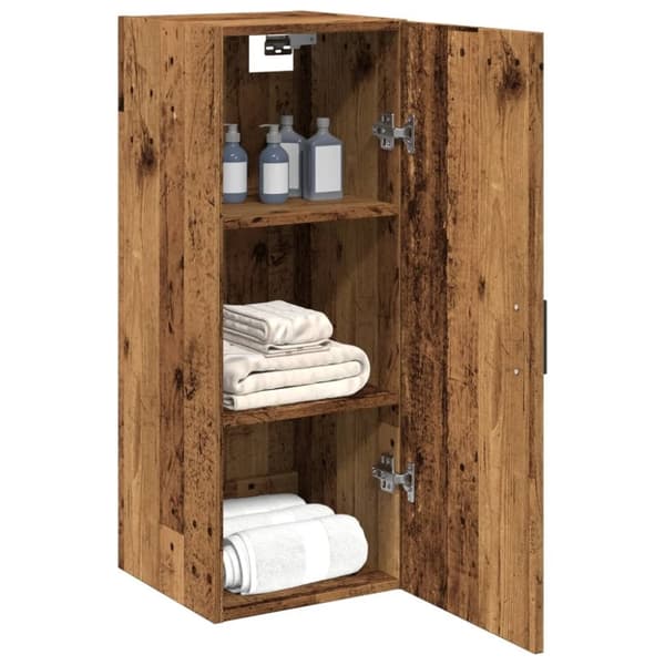 vidaXL Veggskap gammelt tre 34,5x34x90 cm konstruert tre