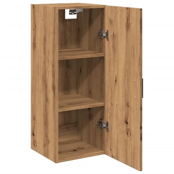 vidaXL vægskab 34,5x34x90 cm konstrueret træ egetræslook