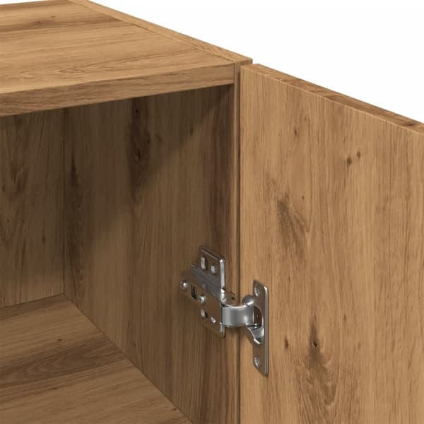 vidaXL vægskab 34,5x34x90 cm konstrueret træ egetræslook