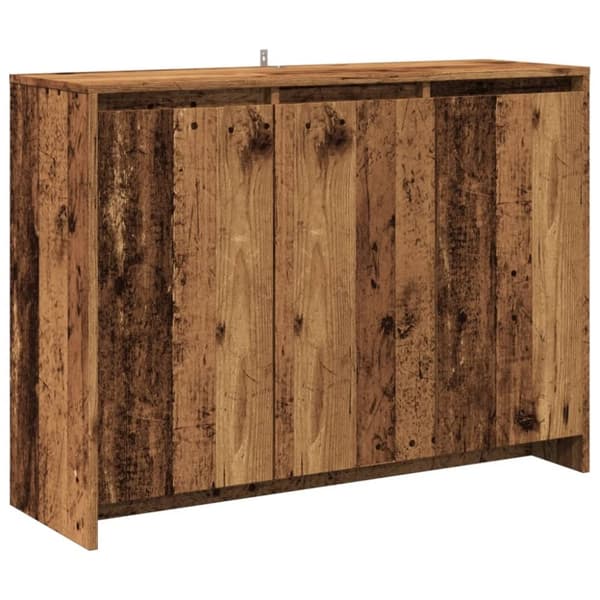 vidaXL skænk 102x33x75 cm konstrueret træ antikt trælook