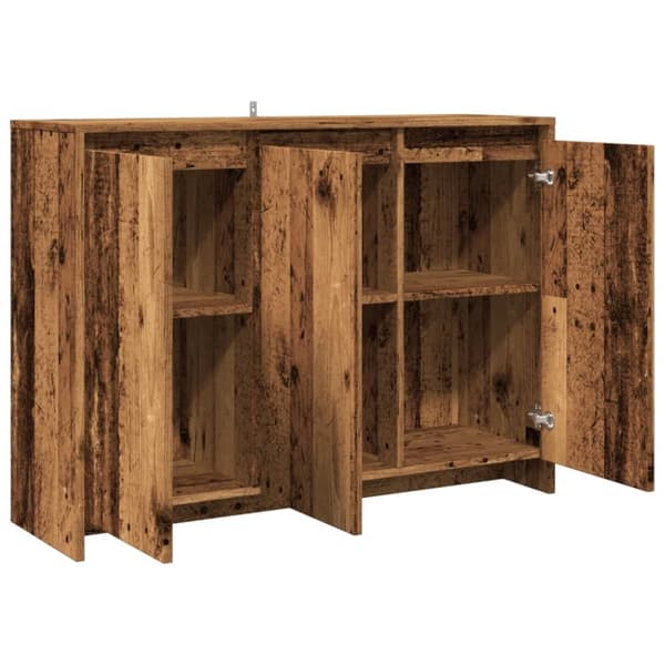 vidaXL skænk 102x33x75 cm konstrueret træ antikt trælook