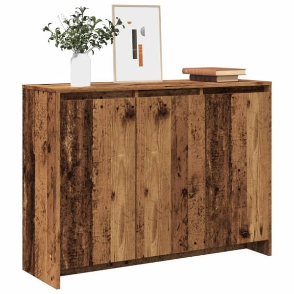 vidaXL skænk 102x33x75 cm konstrueret træ antikt trælook