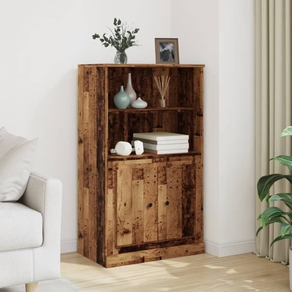 vidaXL Highboard gammelt tre 60x35,5x103,5 cm konstruert tre