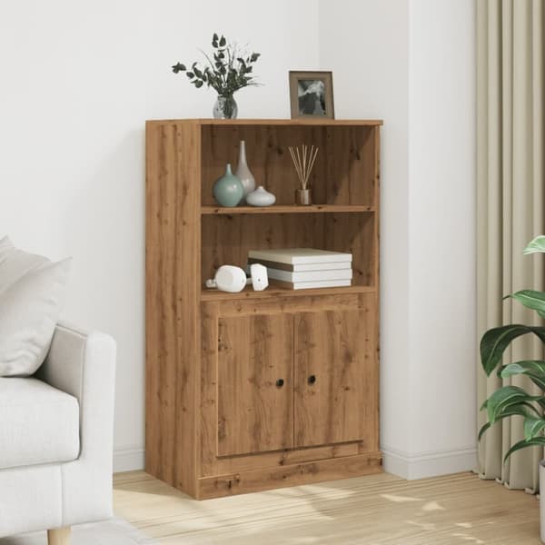 vidaXL Highboard artisan eik 60x35,5x103,5 cm konstruert tre