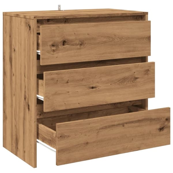 vidaXL Skänk artisan ek 70x41x75 cm konstruerat trä
