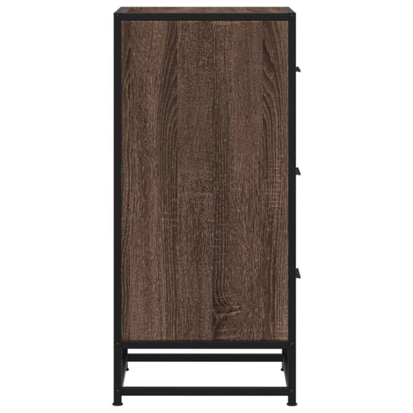 vidaXL Skjenk brun eik 35,5x35x76 cm konstruert tre og metall