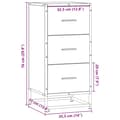 Miniatyrbilde 11 av 11: vidaXL Skjenk brun eik 35,5x35x76 cm konstruert tre og metall