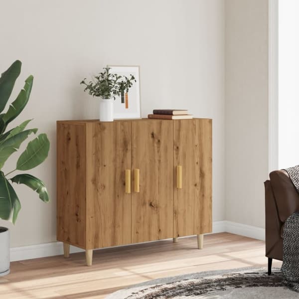 vidaXL Skänk artisan ek 90x34x80 cm konstruerat trä