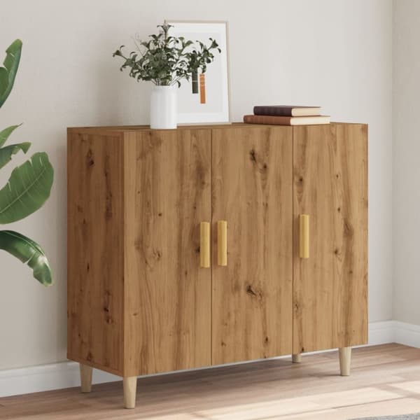 vidaXL Skänk artisan ek 90x34x80 cm konstruerat trä