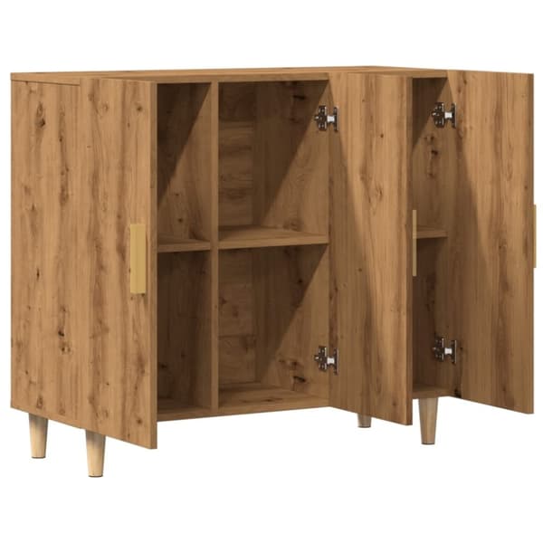 vidaXL Skänk artisan ek 90x34x80 cm konstruerat trä