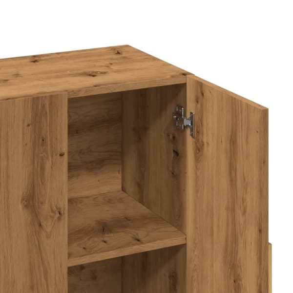 vidaXL Skänk artisan ek 90x34x80 cm konstruerat trä