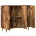 Miniatyrbillede 7 af 11: vidaXL skab 90x34x80 cm konstrueret træ gammelt træ-look