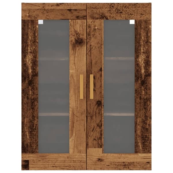 vidaXL Hengende veggskap gammelt tre 69,5x34x90 cm