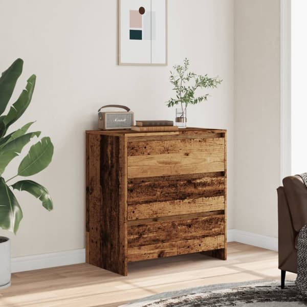 vidaXL skænk 70x41x75 cm konstrueret træ antikt trælook