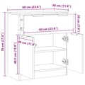 Pikkukuva 11 / 11: vidaXL Senkki artesaani tammi 60x30x70 cm tekninen puu