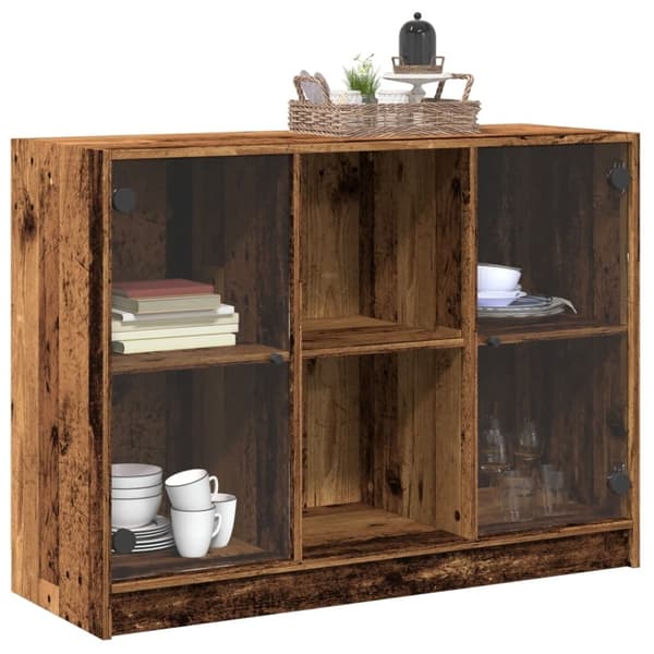vidaXL skænk 102x37x75,5 cm konstrueret træ antikt trælook