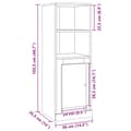 Miniatyrbilde 11 av 11: vidaXL Highboard artisan eik 36x35,5x103,5 cm konstruert tre